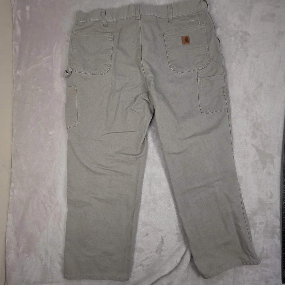 Carhartt‎ Pants Mens 44x30 Tan B11 Loose Original Fit Canvas Workwear Dungaree